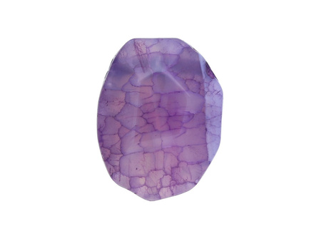 Agat / kropla nieregularna / fasetowana / 25x19x9mm / fioletowy / 1szt
