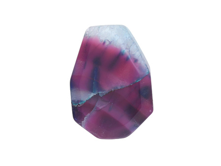 Agat / kropla nieregularna / fasetowana / 32x23x9mm / jagodowy / 1szt
