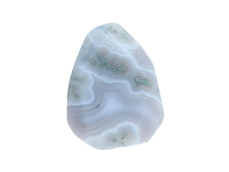 Agat / kropla nieregularna / fasetowana / 39x31x10mm / szary / 1szt