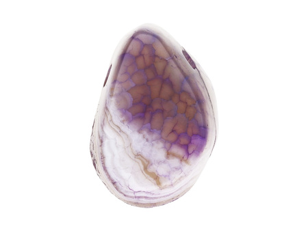 Agat / kropla płaska / 26x17x11mm / fioletowo-biały / 1szt