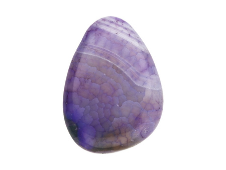 Agat / kropla płaska / 39x26x7mm / jasny fioletowy / 1szt
