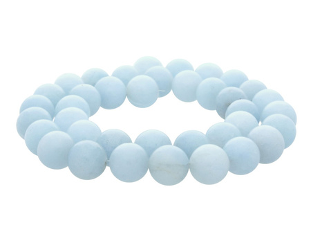 Agat / kula / 10mm / białobłękitny / 35szt