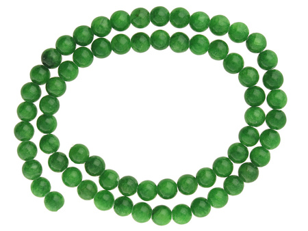 Agat / kula / 4mm / zielony / sznur / 90szt
