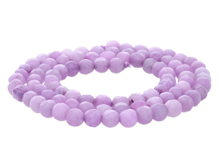 Agat / kula fasetowana / 3mm / wrzosowy / 120szt