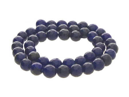 Agat / kula fasetowana / 8mm / granatowy / 45szt