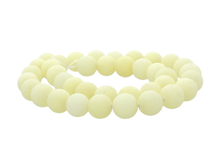 Agat / matowy / kula / 10mm / żółty / 36szt