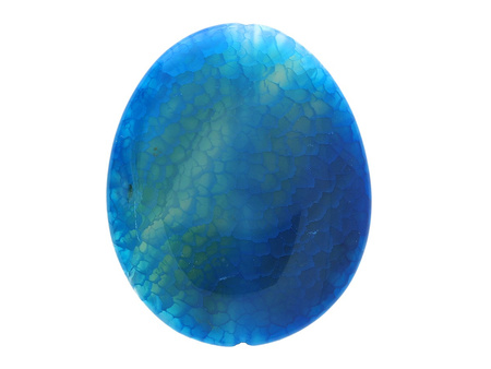 Agat / owal / 53x44x10mm / błękitny / 1szt