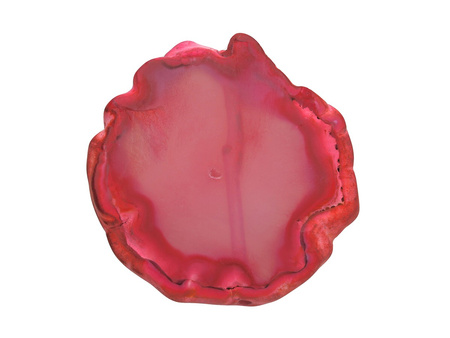 Agat / owal plaster nieregularny / 52-61mm x 41-46mm x 6mm / różowy / otwór 2mm / 1szt