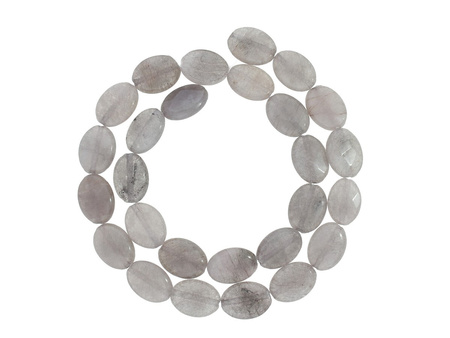 Agat / pastylka fasetowana / 14x10mm / szary / 26szt