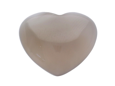 Agat szary / kaboszon / serce / 18x15x5mm / 1szt