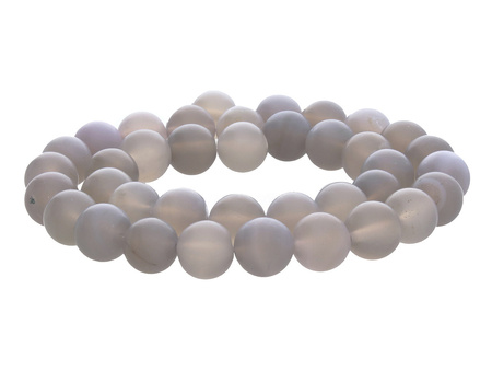 Agat szary / matowy / kula / 6mm / 62szt