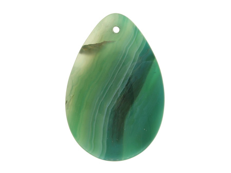 Agat / zawieszka / kropla / 45x30x6mm / zielony / 1szt