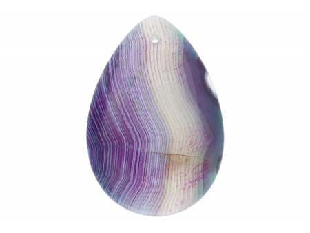 Agat / zawieszka / kropla / 52x35x6mm / fioletowy / 1szt