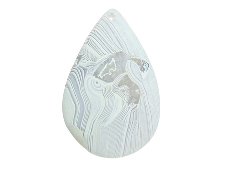 Agat / zawieszka / kropla / 57x38x8mm / szary / 1szt