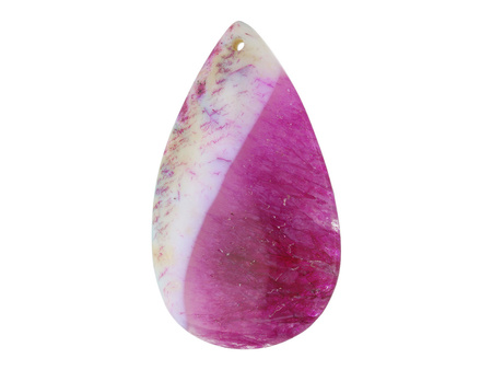 Agat / zawieszka / kropla / 58x33x7mm / różowy / 1szt
