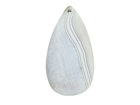 Agat / zawieszka / kropla / 59x30x7mm / szaroniebieski / 1szt