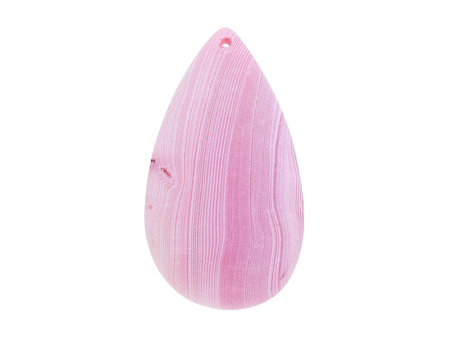 Agat / zawieszka / kropla / 63x35x7mm / różowy / 1szt