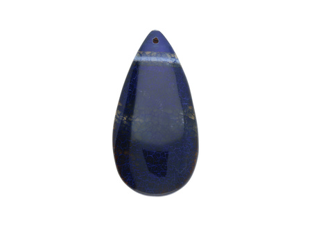Agat / zawieszka / kropla / 64x32x7mm / granatowy / 1szt