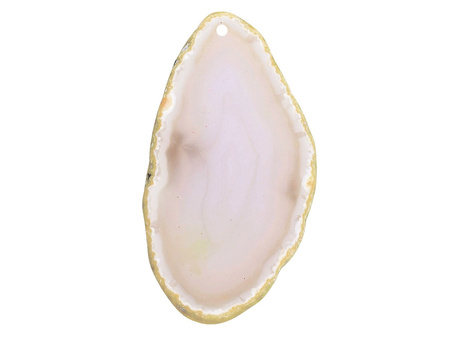 Agat / zawieszka / kropla płaska / nieregularna / 68x36x4mm / szaro-beżowy / 1szt