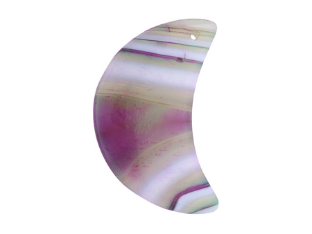 Agat / zawieszka / księżyc / 52x30x6mm / multikolor / 1szt