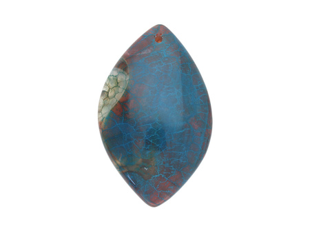 Agat / zawieszka / markiza / 48x30x8mm / niebiesko-brązowy / 1szt