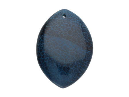 Agat / zawieszka / markiza / 49x35x7mm / czarno-granatowy / 1szt