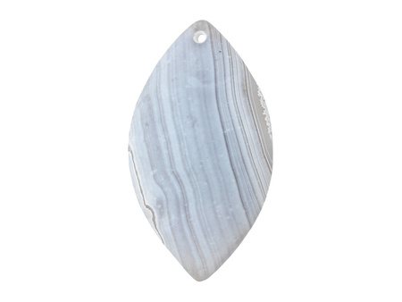 Agat / zawieszka / markiza / 62x35x9mm / biało-niebieski / 1szt