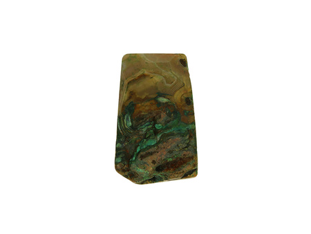 Agat / zawieszka nieregularna / 27x19x11mm / otwór 2.2mm / zielony, brązowy, purpurowy / 1szt