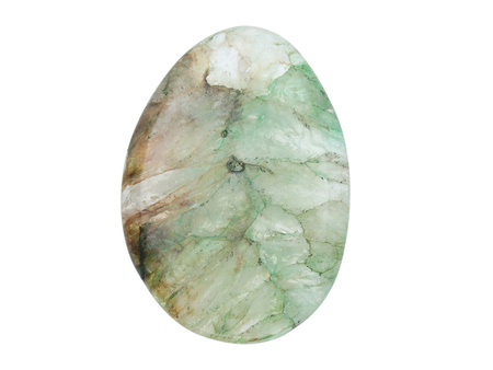 Agat / zawieszka / owal / 50x35x6.5mm / zielono-brązowy / 1szt