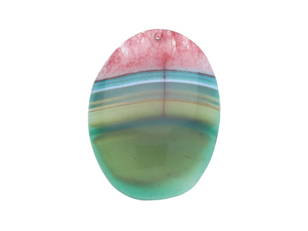 Agat / zawieszka / owal / 51x38x7mm / zielony / 1szt
