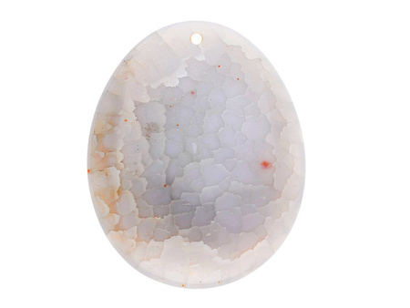 Agat / zawieszka / owal / 54x44x10mm / szary / 1szt