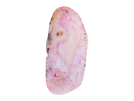 Agat / zawieszka / plaster nieregularny / 91x43x5.5mm / różowy / 1szt