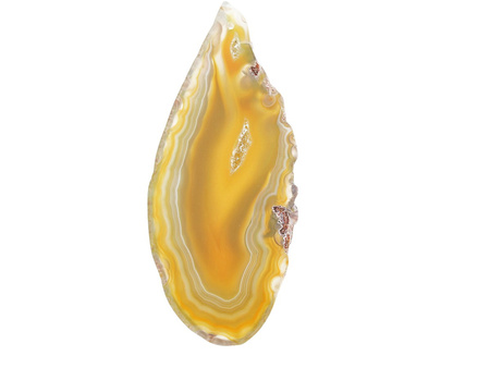 Agat / zawieszka / plaster nieregularny / 93x40x5mm / żółtoszary / 1szt