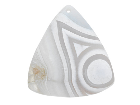 Agat / zawieszka / trójkąt / 46x42x7mm / szary / 1szt