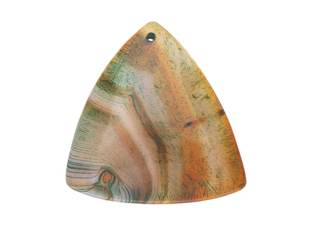 Agat / zawieszka / trójkąt / 46x43x7mm / multikolor / 1szt