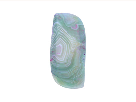Agat / zawieszka / zaokrąglony prostokąt / 60x28x6mm / zielony / 1szt