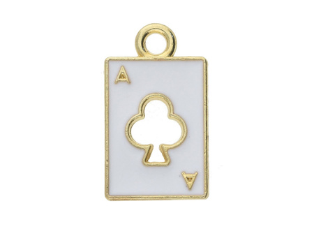 As trefl SweetCharm™ / zawieszka charms / 18x11x2mm / kolor biały, KC Gold / 2szt