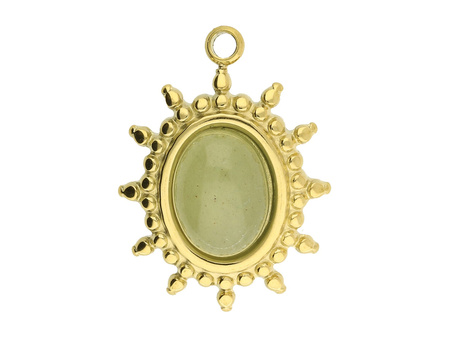 Awenturyn / zawieszka / 17x12mm / stal chirurgiczna / złoty / 1szt