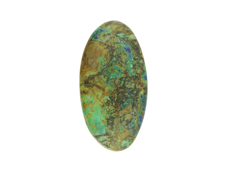 Azuryt / kaboszon / klasa AAA / 30x16x5mm / turkusowy / 1szt