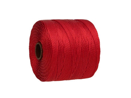 BEADSMITH™ / nić S-LON / nylon / 0.5mm / red / 70.4m