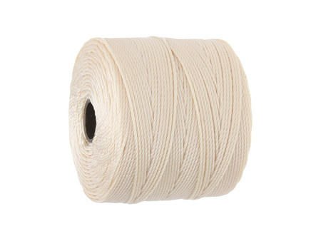 BEADSMITH™ / nić SuperLon Fine / nylon / Tex 135 / Natural / 0.5mm / 108m