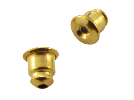 Baranki metalowe z silikonowym wypełnieniem / kolor złoty / 4x5mm / 40szt