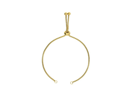 Baza bransoletki z zapięciem przesuwnym / stal chirurgiczna / gr. około 1.5mm / złoty / 22cm / 1szt