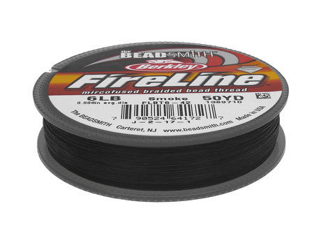 Beadsmith™ / nić FireLine / polietylen / grubość 0.15mm / Smoke / 45m