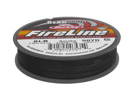 Beadsmith™ / nić FireLine / polietylen / grubość 0.17mm / Smoke / 45m