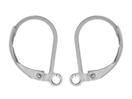 Bigle angielskie / klasyczne / stal chirurgiczna / 16x10x1.5mm / srebrny / uchwyt 1.5mm / 2szt