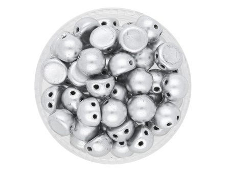 CZECHMATES™ / Cabochon / 7mm / Matte Metallic / Silver / 5g / ~13szt