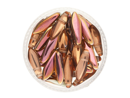 CZECHMATES™ / Daggers / 5/16mm / Crystal / Capri Rose / 15szt