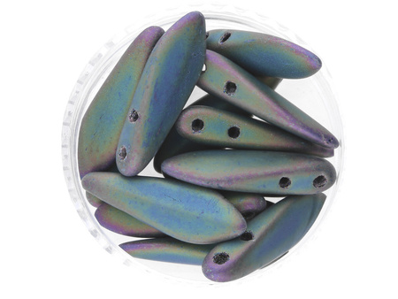 CZECHMATES™ / Daggers / 5/16mm / Matte Iris / Green / 15szt