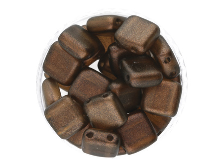 CZECHMATES™ / Tile Bead / 6mm / Halo / Burnt Umber / 30szt
